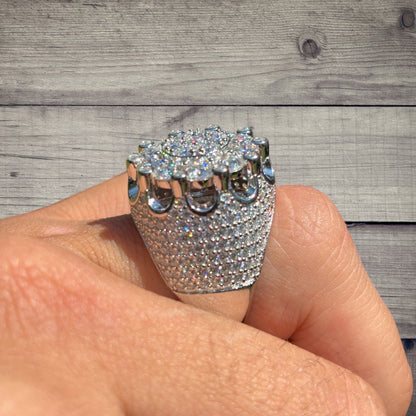 925 Sterling Silver Moissanite Royalty Ring