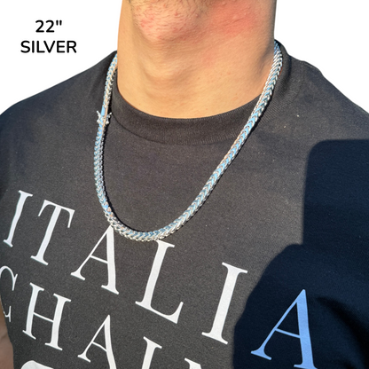 925 Sterling Silver 6mm Box Franco Chain Necklace
