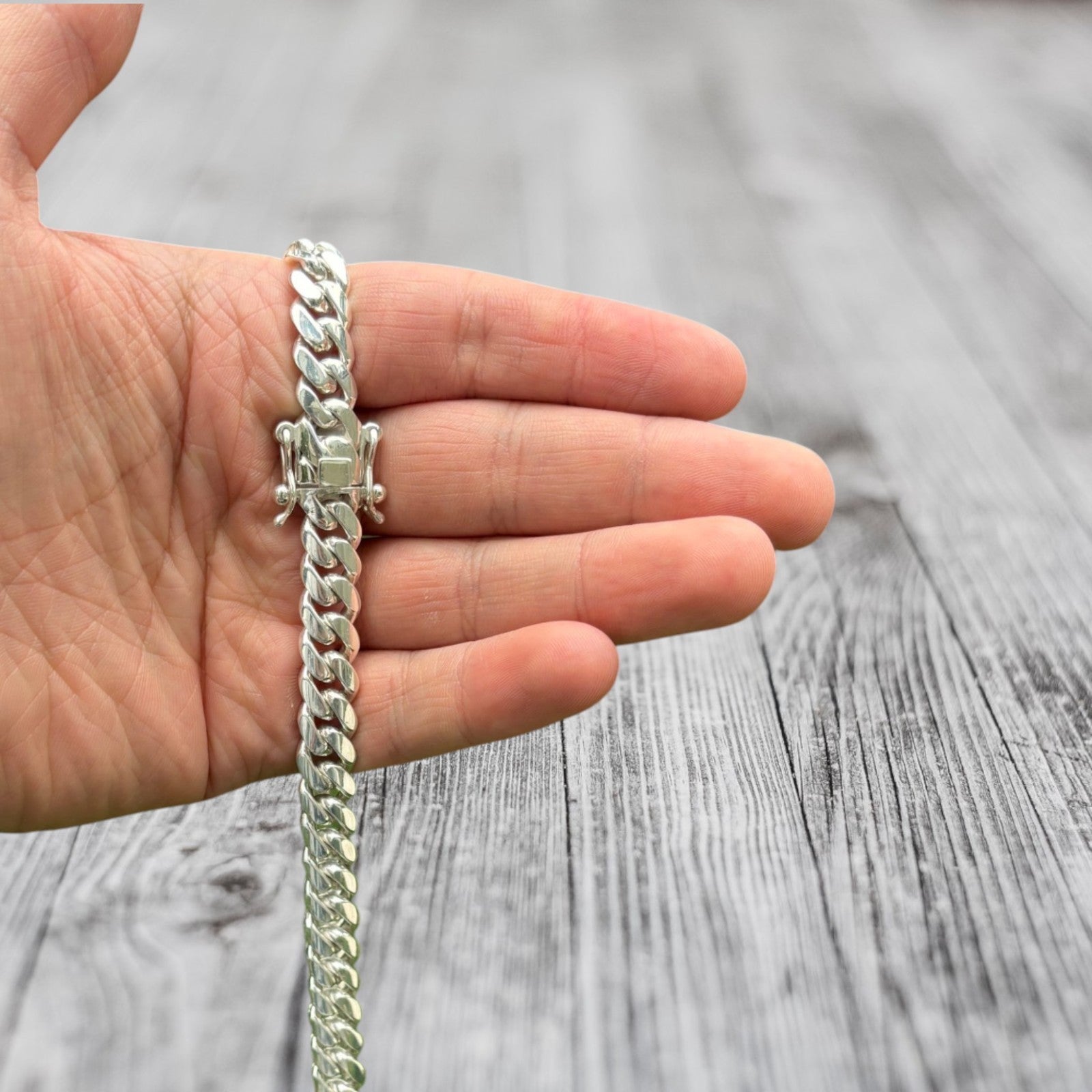 999 Fine Silver 10mm Miami Cuban Chain Necklace