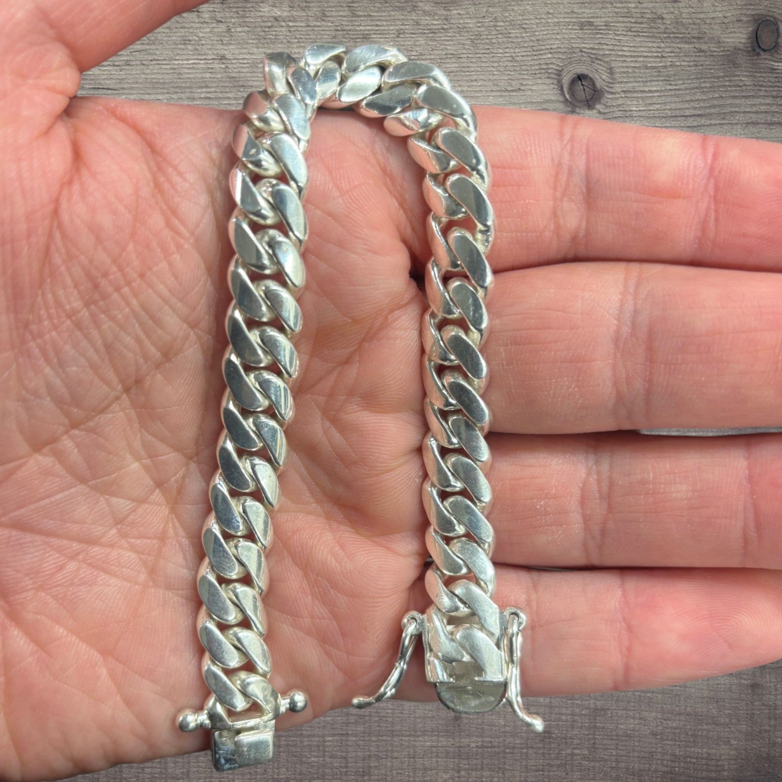 999 Fine Silver 10mm Miami Cuban Bracelet