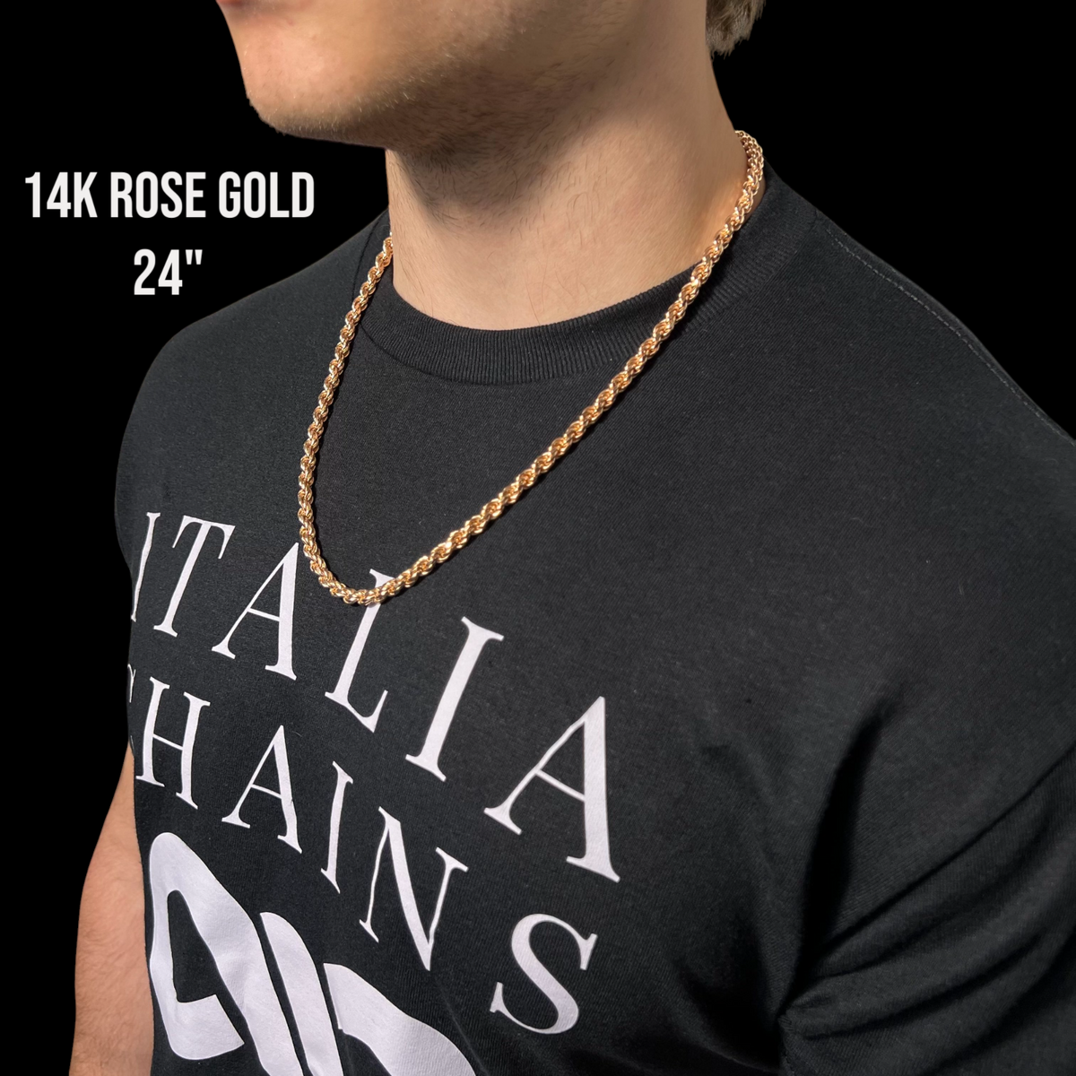 6mm Diamond Cut Rope Chain Necklace - 925 Sterling Silver – ITALIA Chains