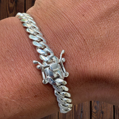 999 Fine Silver 8mm Miami Cuban Bracelet