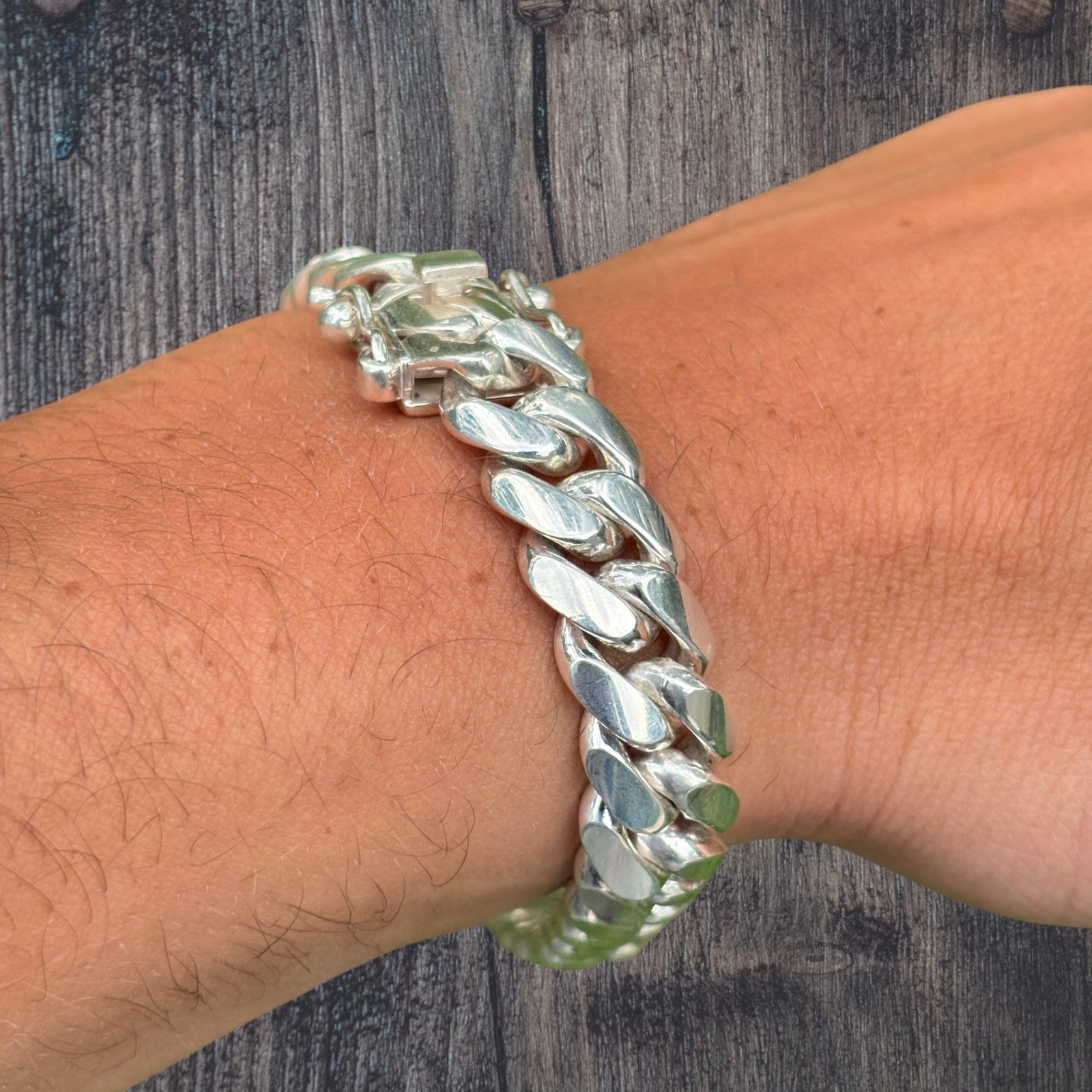 999 Fine Silver 12mm Miami Cuban Bracelet