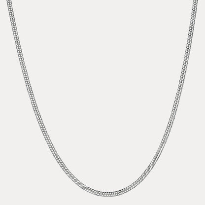 Collar de cadena doble de 3,5 mm de plata de ley 925 