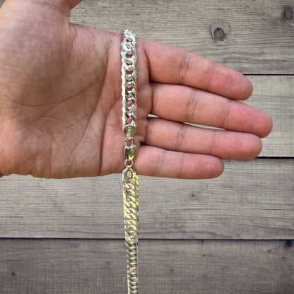Collar de cadena doble de 10 mm en plata de ley 925