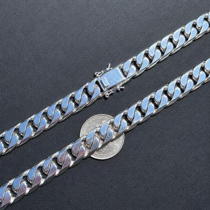 925 Sterling Silver 12mm Modern Miami Cuban Chain Necklace