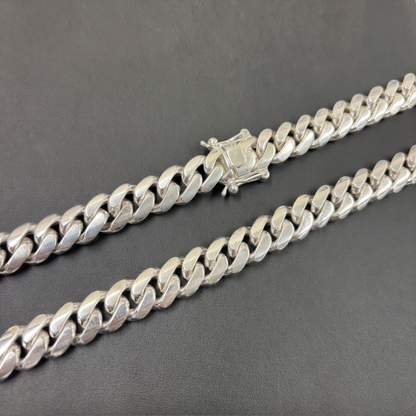 16mm Miami Cuban Chain Necklace - Real Solid 999 Fine Silver HANDMADE IN ITALY