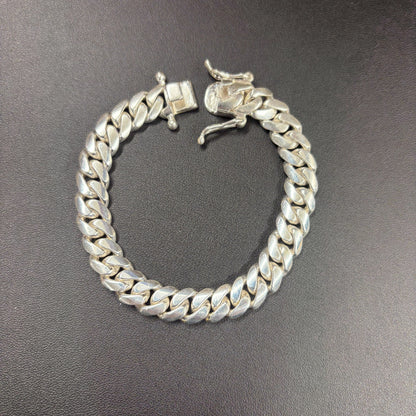 999 Fine Silver 10mm Miami Cuban Bracelet
