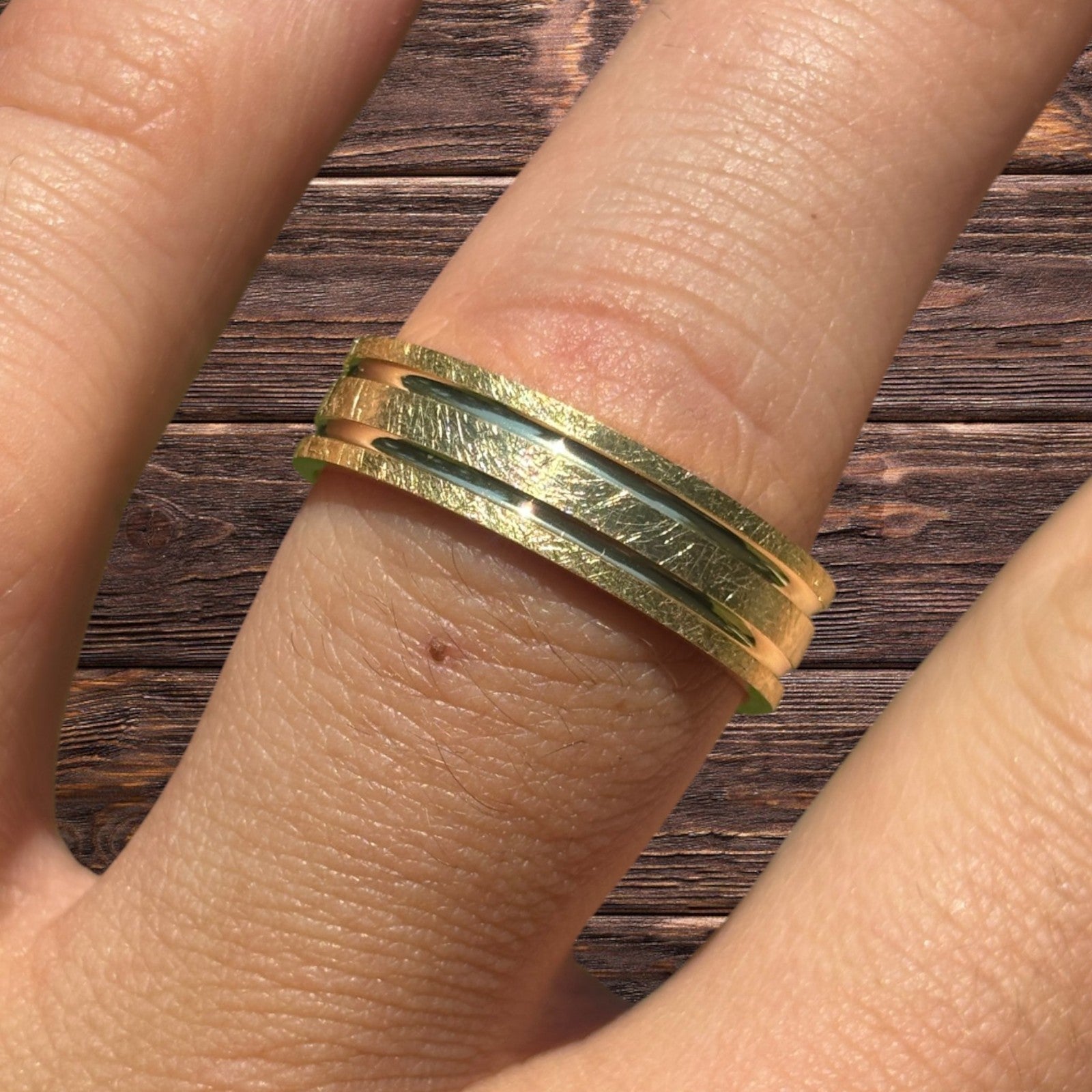 925 Sterling Silver Classic Scraped Wedding Band Ring