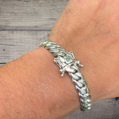 999 Fine Silver 10mm Miami Cuban Bracelet