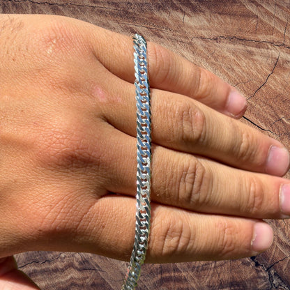 Collar de cadena doble de 6 mm en plata de ley 925 