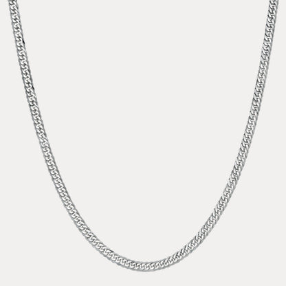 Collar de cadena doble de 6 mm en plata de ley 925 