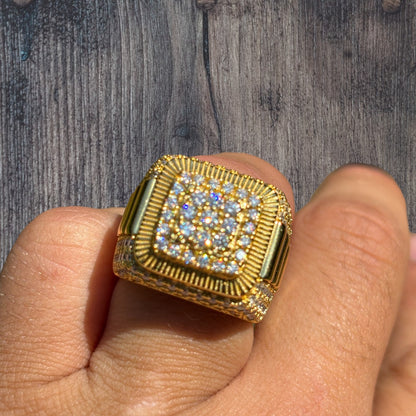 925 Sterling Silver Square Moissanite Ring