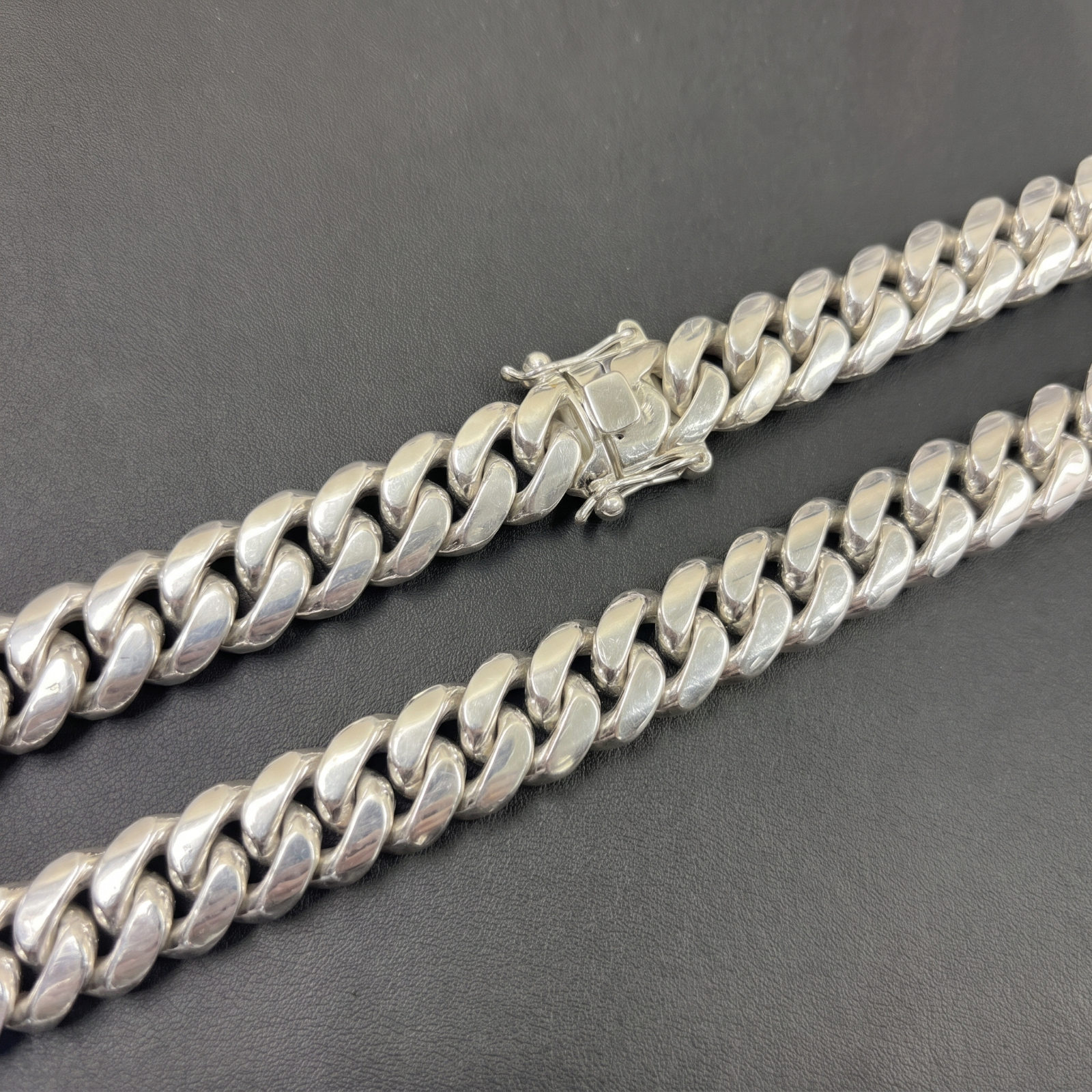 18mm Miami Cuban Chain Necklace - Real Solid 999 Fine Silver HANDMADE IN ITALY