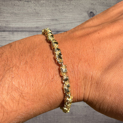 925 Sterling Silver 5mm Nugget Bracelet