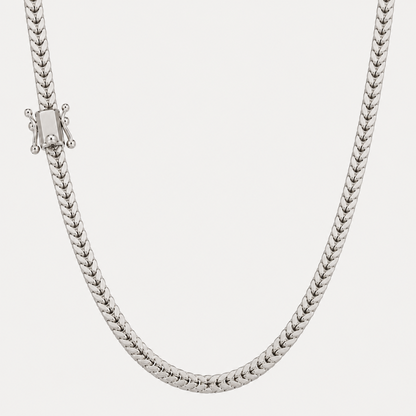 925 Sterling Silver 4mm Box Franco Chain Necklace