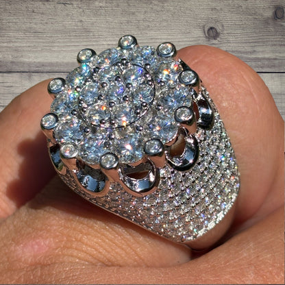 925 Sterling Silver Moissanite Royalty Ring
