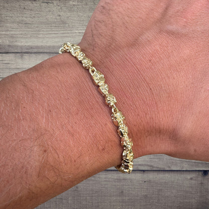 925 Sterling Silver 5mm Nugget Bracelet