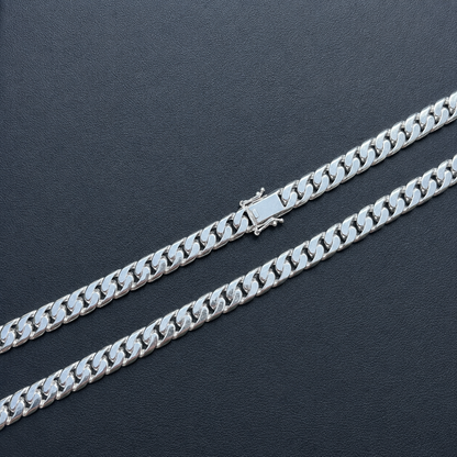 925 Sterling Silver 8mm Modern Miami Cuban Chain Necklace