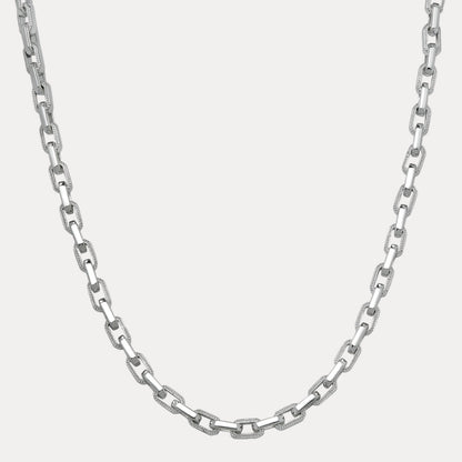 925 Sterling Silver 7mm Fancy Hermes Rolo Link Bracelet