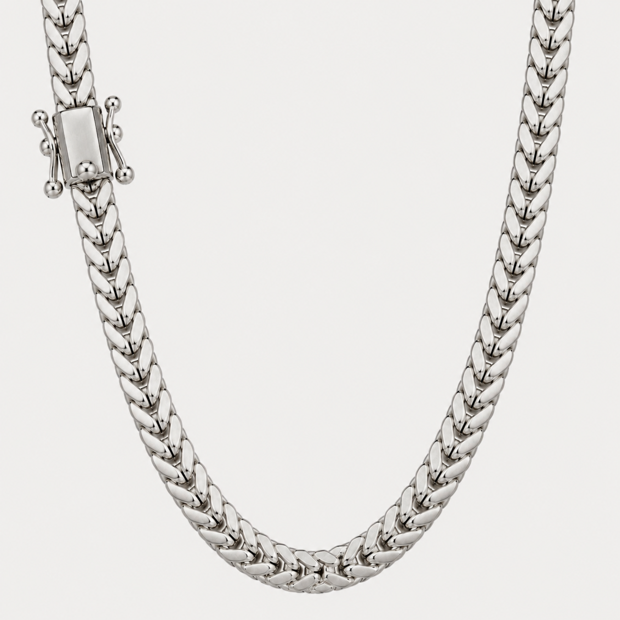 925 Sterling Silver 8mm Box Franco Chain Necklace