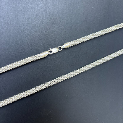 Collier à maillons Popcorn Ice en argent sterling 925 de 6 mm