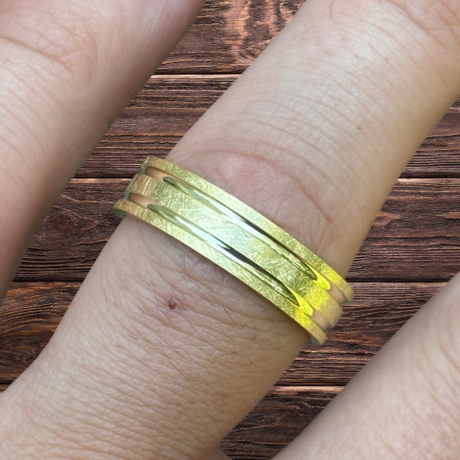 925 Sterling Silver Classic Scraped Wedding Band Ring