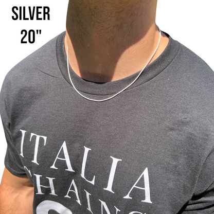 925 Sterling Silver 2mm Popcorn Ice Link Chain Necklace