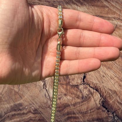 925 Sterling Silver 5-Link Ice Chain Necklace