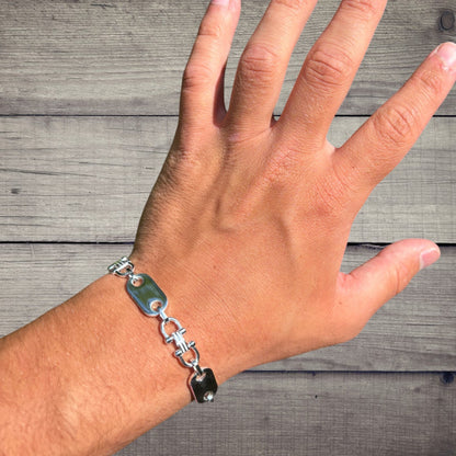 Bracelet à maillons Ferragamo personnalisé en argent sterling 925 de 10 mm