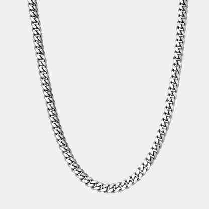 Collier en argent sterling 925 avec chaîne Miami Cuban de 10 mm