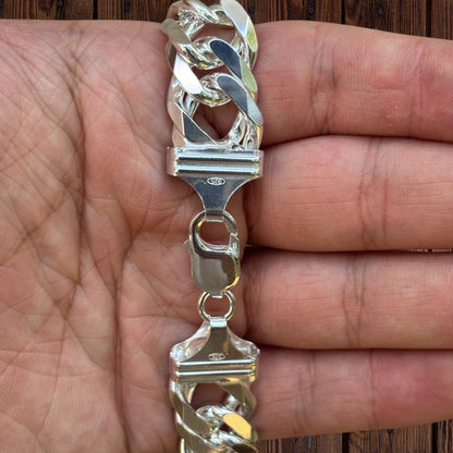 Collar de cadena doble de 16 mm en plata de ley 925