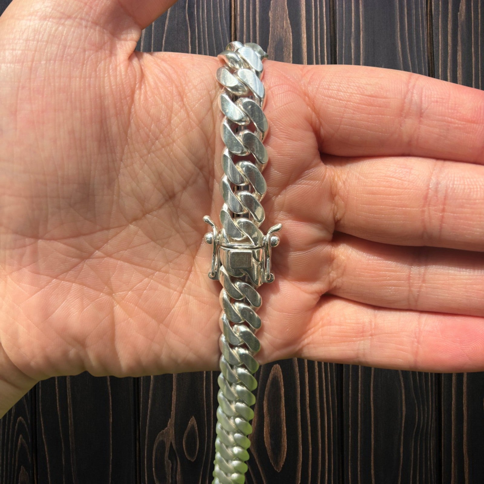 999 Fine Silver 12mm Miami Cuban Chain Necklace