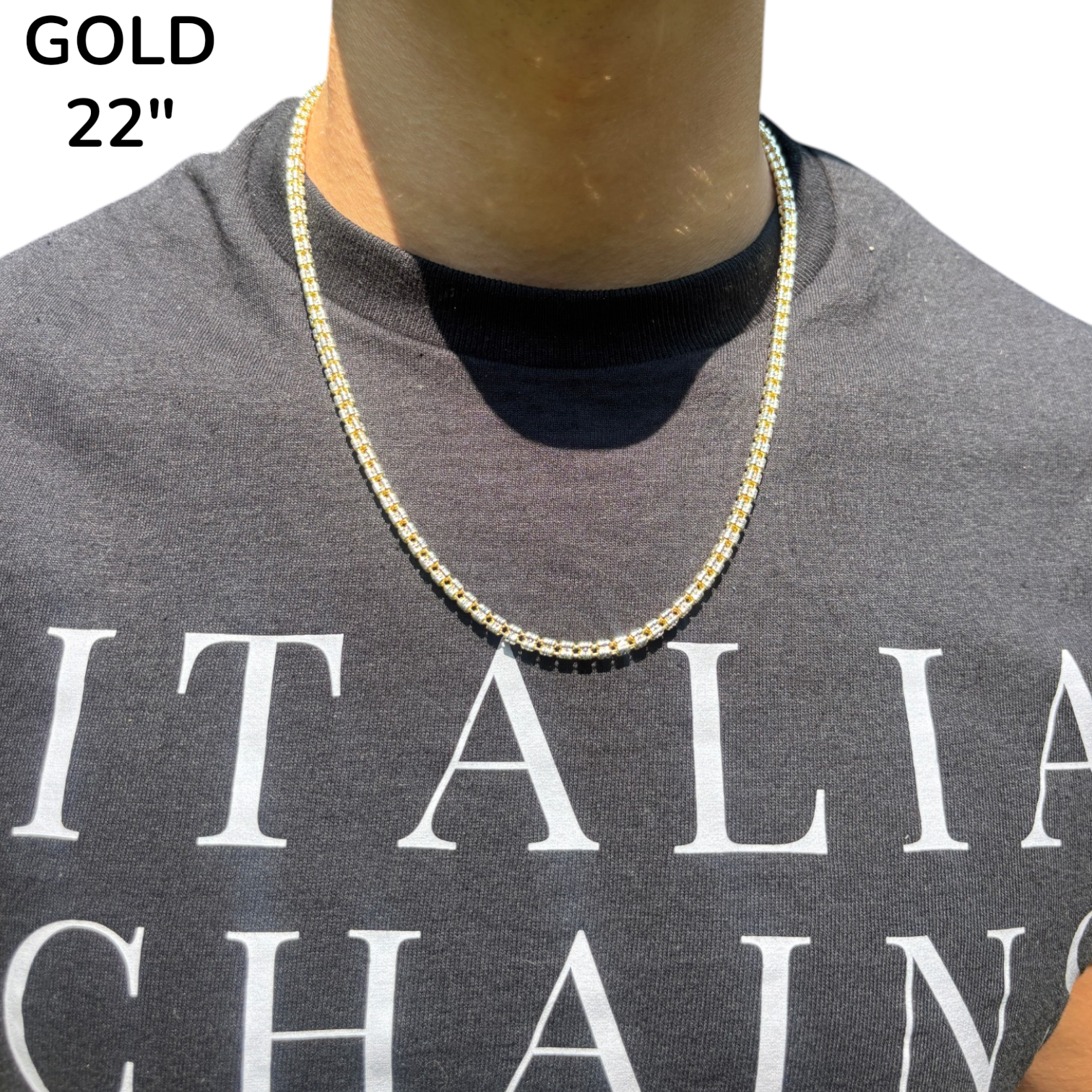 925 Sterling Silver 4-Link Ice Chain Necklace