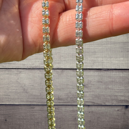 925 Sterling Silver 3-Link Ice Chain Necklace