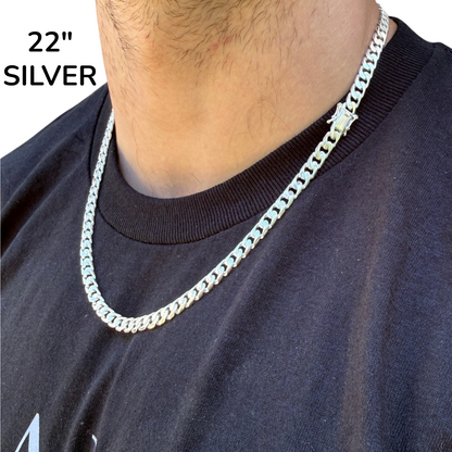 925 Sterling Silver 6mm Modern Miami Cuban Chain Necklace