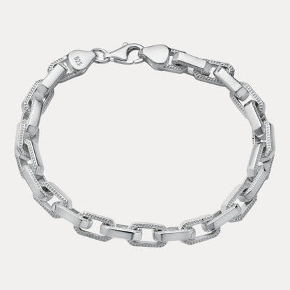 Bracelet Hermès fantaisie en argent sterling 925 de 7 mm 
