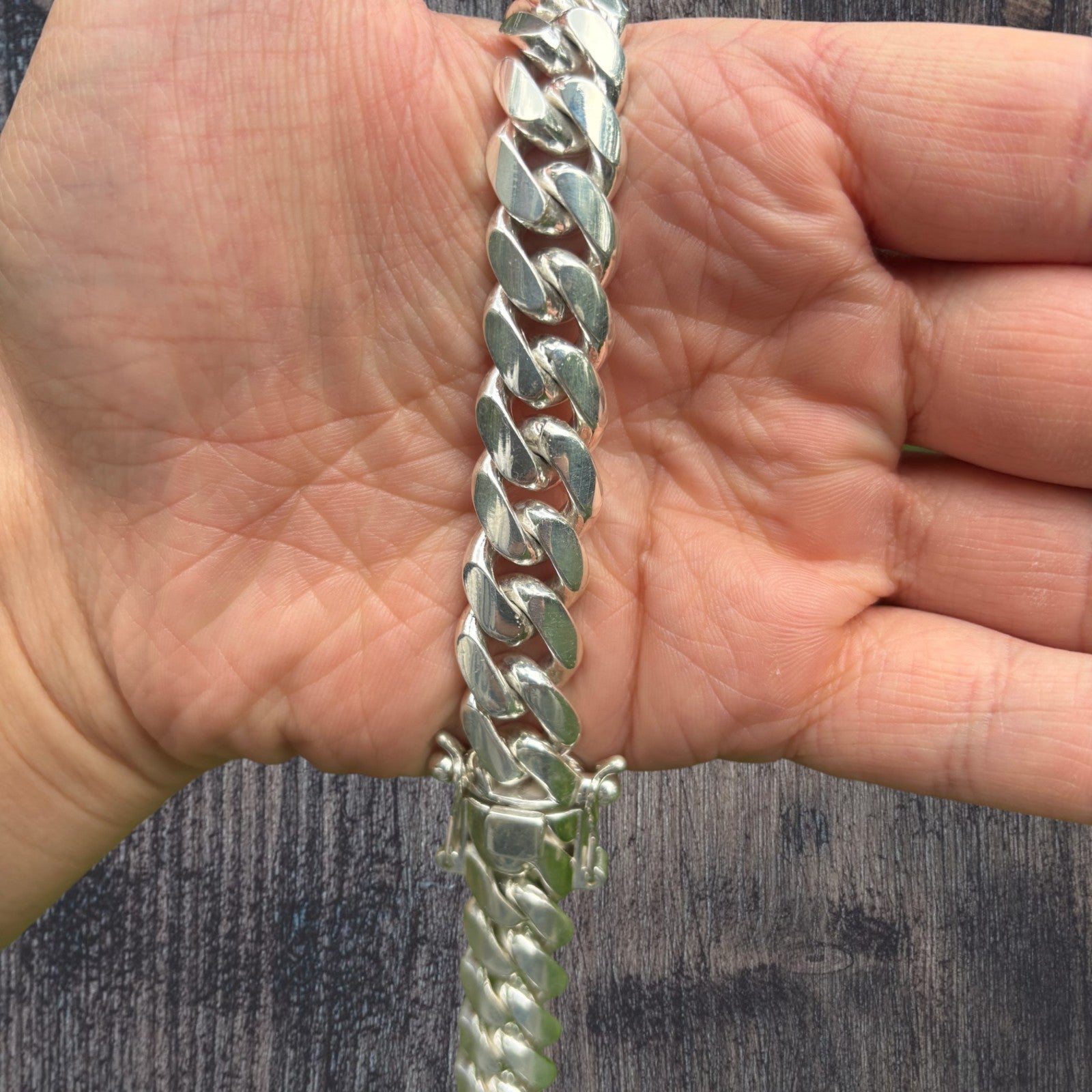 999 Fine Silver 14mm Miami Cuban Chain Necklace