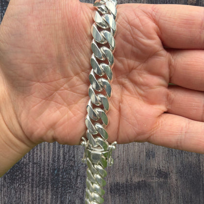 999 Fine Silver 14mm Miami Cuban Chain Necklace
