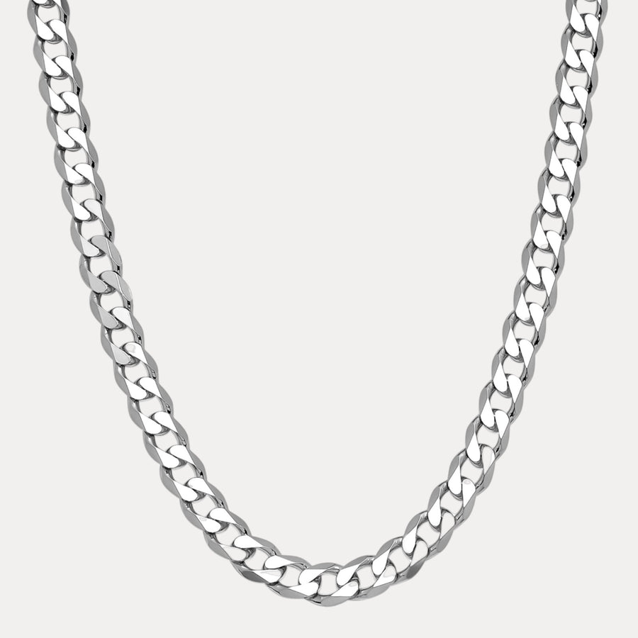 Mens Silver Curb Chain - 925 Sterling Silver Men's Curb Chain Necklaces ...