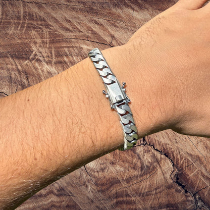 925 Sterling Silver 8mm Modern Miami Cuban Bracelet