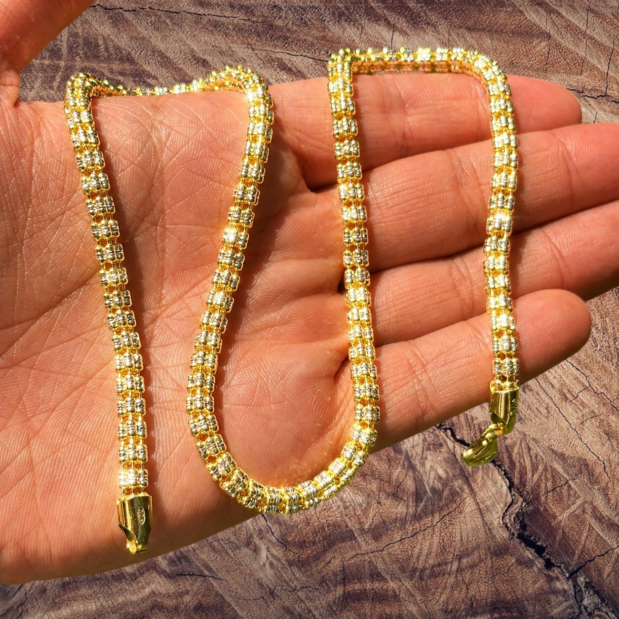 925 Sterling Silver 5-Link Ice Chain Necklace