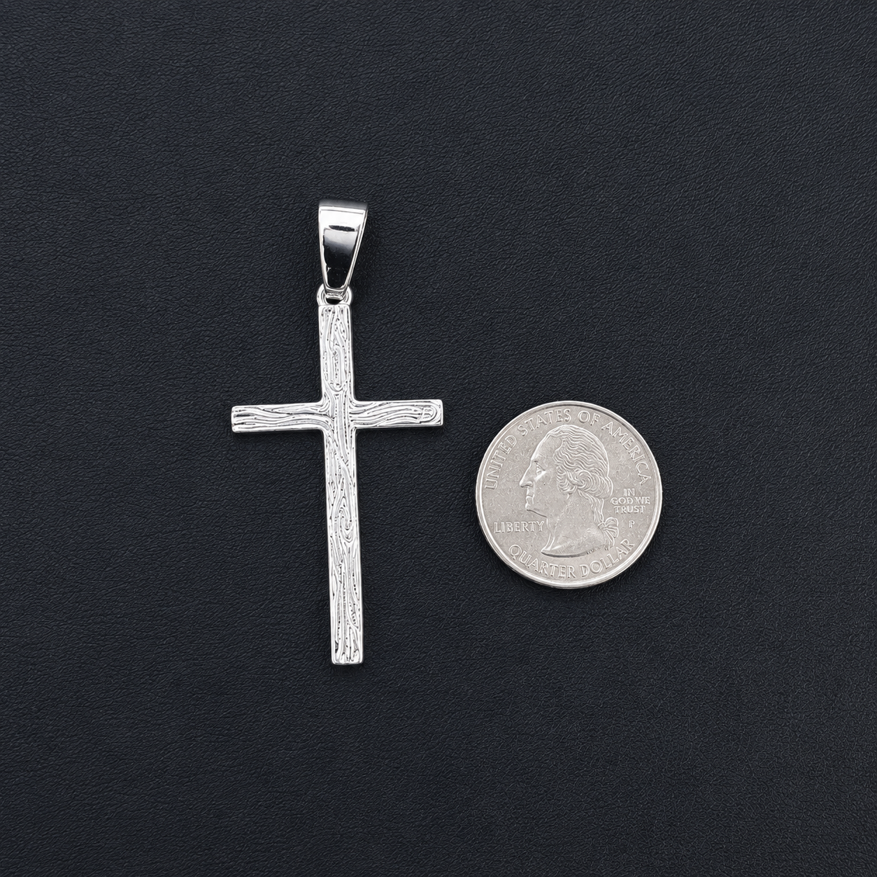 925 Sterling Silver Large Plain Classic Cross Pendant