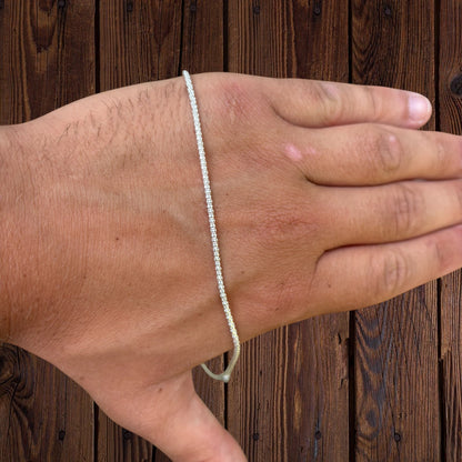 925 Sterling Silver 2mm Popcorn Ice Link Chain Necklace