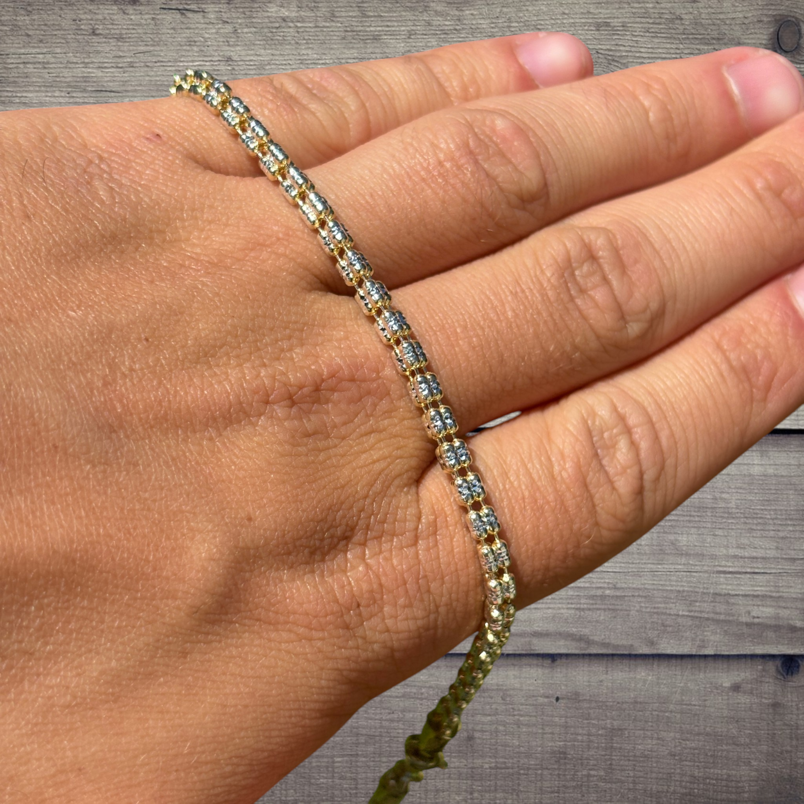 925 Sterling Silver 3-Link Ice Chain Necklace
