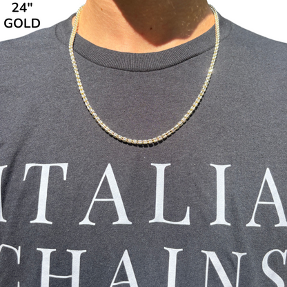 925 Sterling Silver 3-Link Ice Chain Necklace