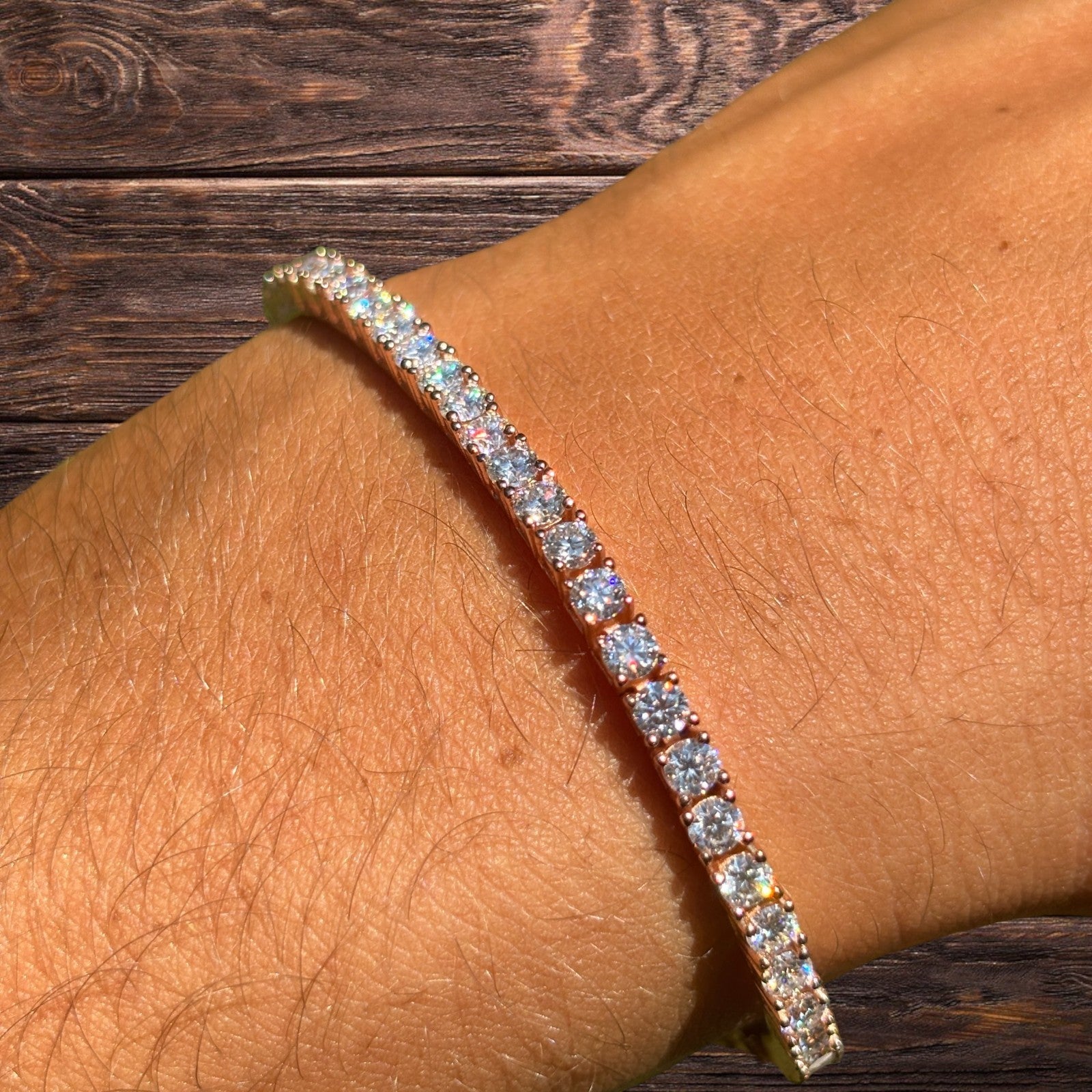 925 Sterling Silver 3mm Tennis Bracelet - CZ Or Moissanite