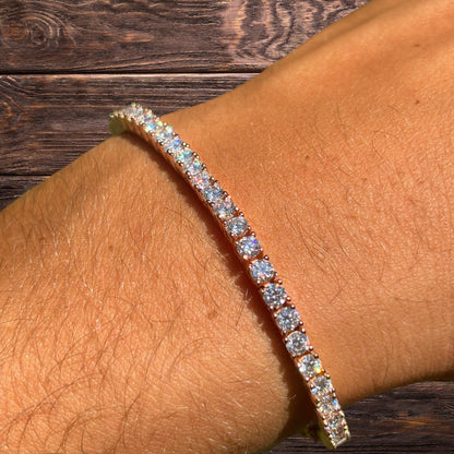 925 Sterling Silver 3mm Tennis Bracelet - CZ Or Moissanite