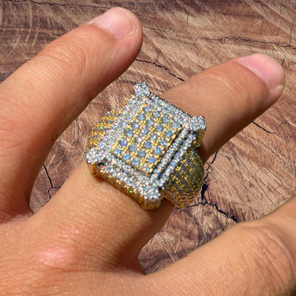 925 Sterling Silver Moissanite Cluster Ring