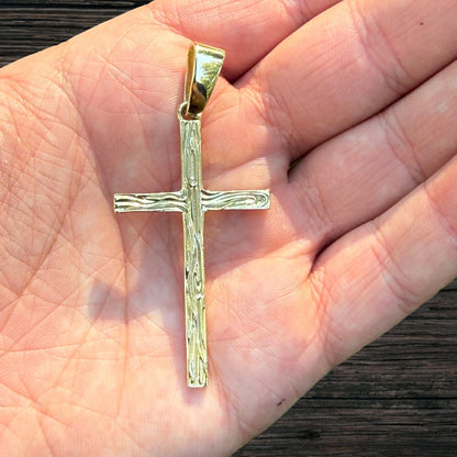 925 Sterling Silver Large Plain Classic Cross Pendant